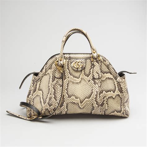 gucci snake buckle bag|Gucci snakeskin handbag.